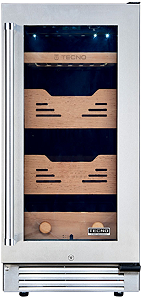 Umidor de Charutos 38 cm, de piso e de embutir, com 80 litros, abertura p/ direita, controle de umidade, puxador em inox escovado, Tecno Professional- 220V