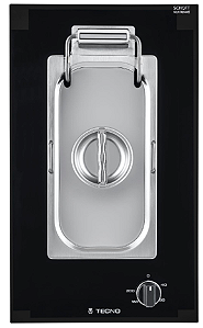 Cooktop Fryer domino 30 cm, cuba em aço inox para 2,5 litros, temp. de 40 °C a 200 °C, semi-filo, Tecno-220V