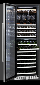 Adega Evol, para 160 garrafas, Wine Center Smart 160g, Dual Zone - Wifi, abertura da porta para a Esquerda, App Evol Smart, Visualização dos dois rótulos de forma confortável-220V