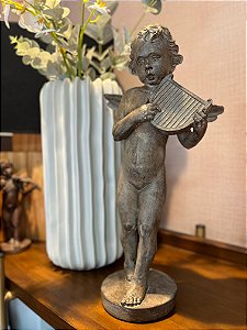 Figura Decorativa De Resina Grande - Anjo