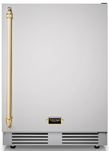 Freezer 60 cm, de piso e de embutir, com 100 litros, abertura p/ direita ,uso externo ou interno, puxador em latão polido, Tecno Vintage-220V