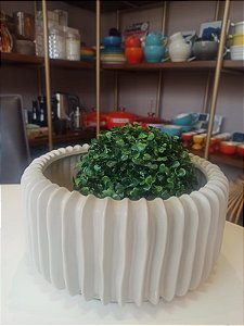 Vaso (com Textura ) - Off White acabamento Fosco