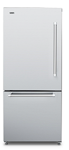 Refrigerador bottom freezer de embutir em inox com 76 cm, para 445 l, 220 V, abertura de porta para a esquerda