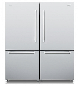 Refrigerador bottom freezer de embutir em inox com 152 cm, para 890 lItros- 220 V
