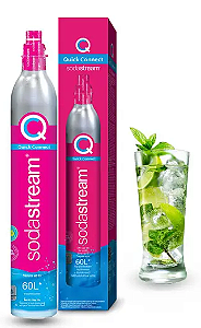 Cilindro Extra de CO2 60 Litros- Máquinas Terra /Duo/Art-  Rosa Sodastream