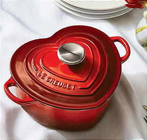 Panela Le Creuset de Coração Tradition 20 cm- Vermelho
