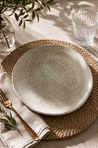 Conjunto com 6 Pratos Fundos Bio Pistache Ø 22,5 cm 830 ml Porto Brasil em Cerâmica Stoneware | Casa de Lila