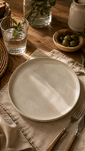 Conjunto com 6 Pratos de Sobremesa Bio Latte Ø 21,5 cm Porto Brasil em Cerâmica Stoneware | Casa de Lila