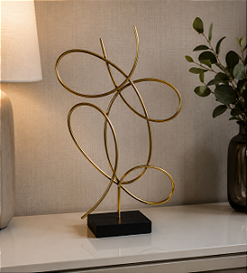 Escultura Abstrata Laços 49 cm – Sofisticação e Arte Contemporânea para sua Decoração | Casa de Lila