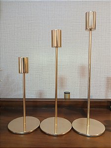 Kit Castiçais em Metal – 3 peças