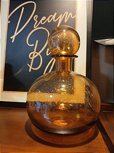 Garrafa Decorativa em Vidro
