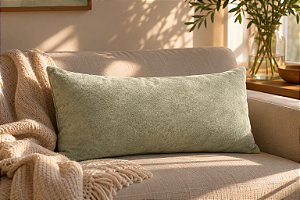 Almofada de Veludo Verde 35 x 52 cm – Conforto e Elegância na Decoração | Casa de Lila