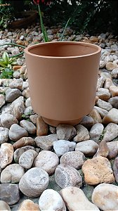 Vaso Ceramica Mocha Mousse Acabamento Fosco - 20x19