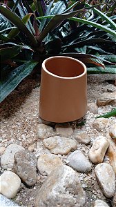Vaso Ceramica Mocha Mousse Acabamento Fosco - 16 x 15,5