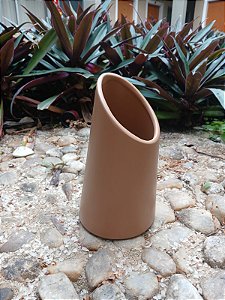 Vaso Ceramica Mocha Mousse Acabamento Fosco - 15 x 20