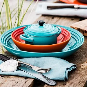 Mini Cocotte Azul Caribe de Cerâmica - Lê Creuset
