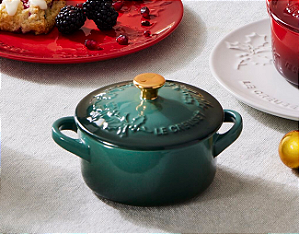 Mini Cocotte Holly Thyme de Cerâmica - Lê Creuset