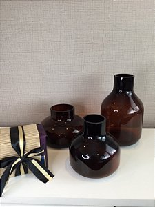 Kit De Vasos Em Vidro Ambar – 03 PÇS