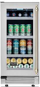 Cervejeira Tecno Vintage 38 cm, de piso e embutir, 80 litros, abertura à esquerda, puxador em latão, 220V – Casa de Lila