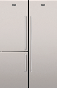 Refrigerador de embutir e de piso , bottom freezer e all refrigerator, 704 litros, abertura freezer reversível e refrigerador à direita, puxadores em aço inox escovado, Tecno Professional - 220V