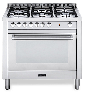 Fogão Tecno Professional 90 cm, 5 Queimadores a Gás e Forno Elétrico Ventilado - Casa de Lila