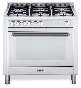 Fogão Tecno Professional 90 cm, 5 Queimadores a Gás e Forno a Gás Ventilado com Grill Infravermelho - Casa de Lila