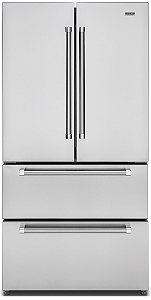 Refrigerador Tecno Professional 91 cm, de piso e de embutir, French Door, 571 litros, Ice Maker, inox escovado, 220V - Casa de Lila