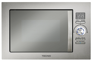 Forno Micro-ondas combinado 60 cm, 7 funções, com 25 litros, grill infravermelho radiante, puxador curvo escovado, Tecno- Original-220V