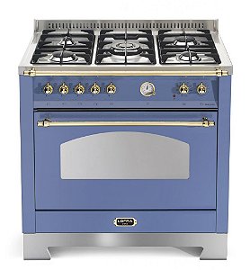 Fogão a gás Dolce Vita Azul Lavanda, 5 queimadores, 90x60cm, 1 forno, 220V - Lofra