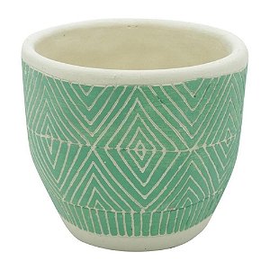 Vaso Concreto Verde - 14,5 x 14,5 x 12,5 cm