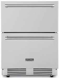 Gaveta Refrigerada 60 cm, de piso e de embutir, com 95 litros, uso externo ou interno, puxadores em latão polido, Tecno Professional -220V