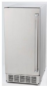Máquina de gelo, totalmente em INOX 304, Outdoor - capacidade 50Kg por dia - gaveta 15Kg, Professional - Tecno