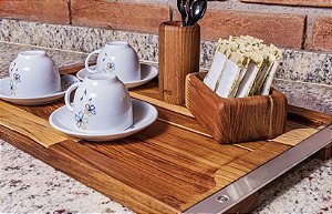 Bandeja Itaim Madeira Teca - ARZ Home Design