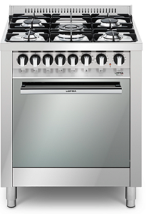 Fogão 70 cm, de piso e de embutir, 5 queimadores a gás, forno elétrico com churrasqueira, Lofra- 220V