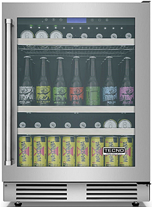 Cervejeira, abertura p/ direita, 136 litros (133 latas de 350 ml), temp. -5 à +10 °C, sensor de degelo, frost free, alarme, Tecno Professional-220V