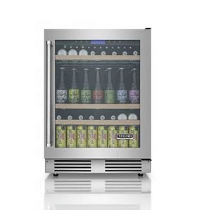 Cervejeira, vidro triplo, 136 litros, piso ou embutir, LED, Inox, Frost Free, Alarme, 220V, Professional - Tecno