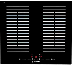Cooktop de indução 60 cm embutir, vitrocerâmica, 4 zonas, 02 bridges, Tecno, Original -220V
