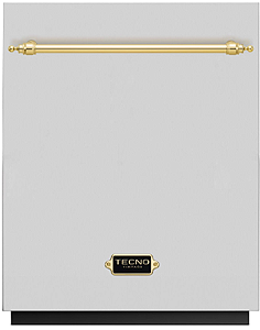 Lava Louças 60 cm, de embutir, porta em inox, puxador tubular, 14 serviços, 9 programas, Tecno Vintage- 220V