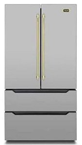 Refrigerador French door, 636 litros, ICE MAKER,  piso ou embutido, 2 gavetas freezer, Inverter,220V Vintage - Tecno