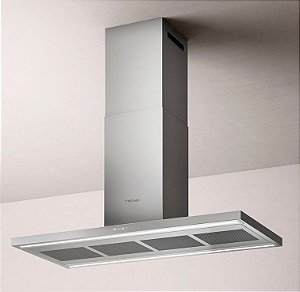 Coifa Ilha  Original , 120 cm, Inox, espessura frame frontal 40 mm (thin), mais silenciosa, iluminação em LED, Tecno-220V