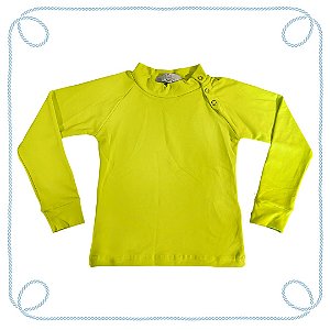 Camiseta infantil com proteção UV - Verde Limão
