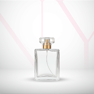 Frasco de Vidro 50ml com Spray e Sobretampa