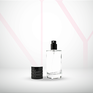 Frasco de Vidro 50ml com Spray e Sobretampa