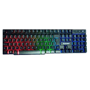 Teclado Gamer Hawke para Pc Semi Mecânico Led Usb Evolut EG206RB