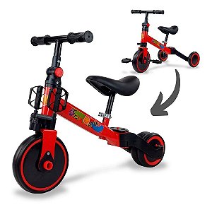 Triciclo Infantil de Equilíbrio 2 Em 1 DM Toys DMR6238 Vermelho