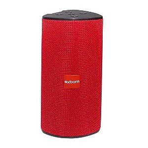 Caixa de Som Alto-falante Portátil Bluetooth Exbom CS-M33BT Vermelha