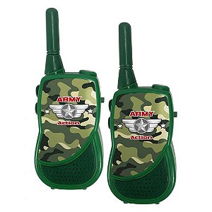 Walkie Talkie Army Action Radinho Comunicação Infantil DM Toys DMT6172