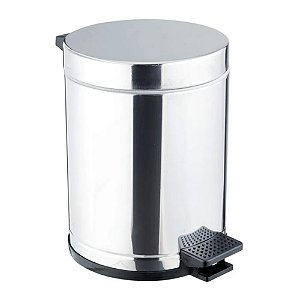Lixeira Inox 4,5L Pedal Banheiro Cozinha Cesto de Lixo Inox Viel 3505