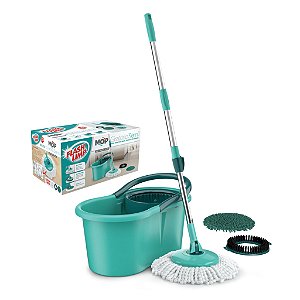 Mop Giratorio 3 em 1 Esfregao Microfibra 12 Litros Flash Limp MOP8258
