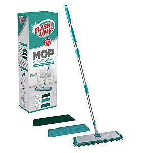 Mop Plano 3 em 1 Limpeza Pesada Esfregao Multiuso Flash Limp MOP0617